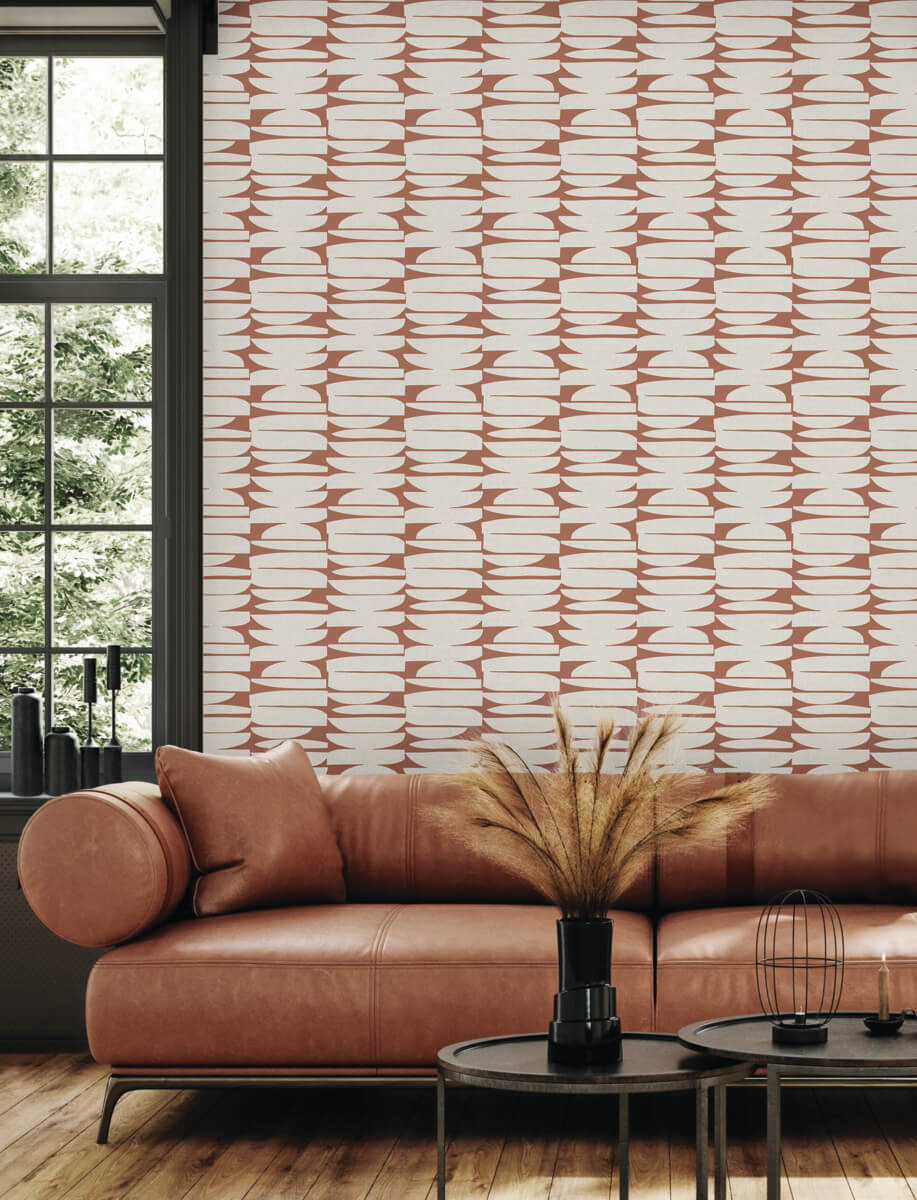 York Montecito Lovely Libra Wallpaper Sample - Brick