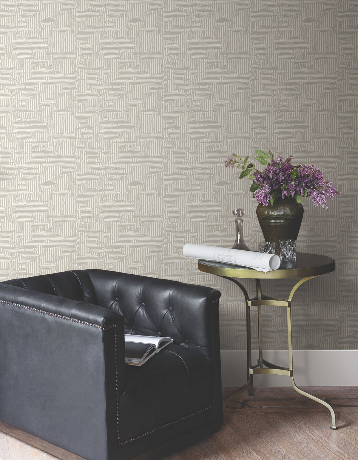 Ronald Redding Astoria Passages Wallpaper Sample - Taupe