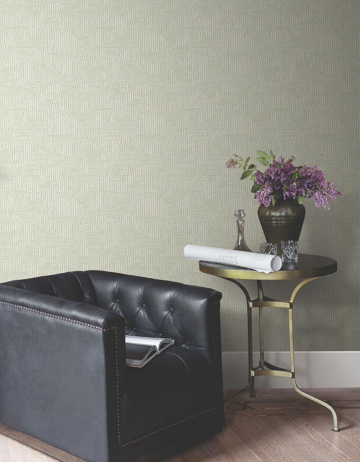Ronald Redding Astoria Passages Wallpaper Sample - Green