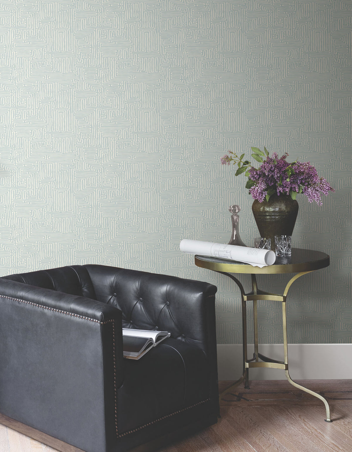 Ronald Redding Astoria Passages Wallpaper - Blue