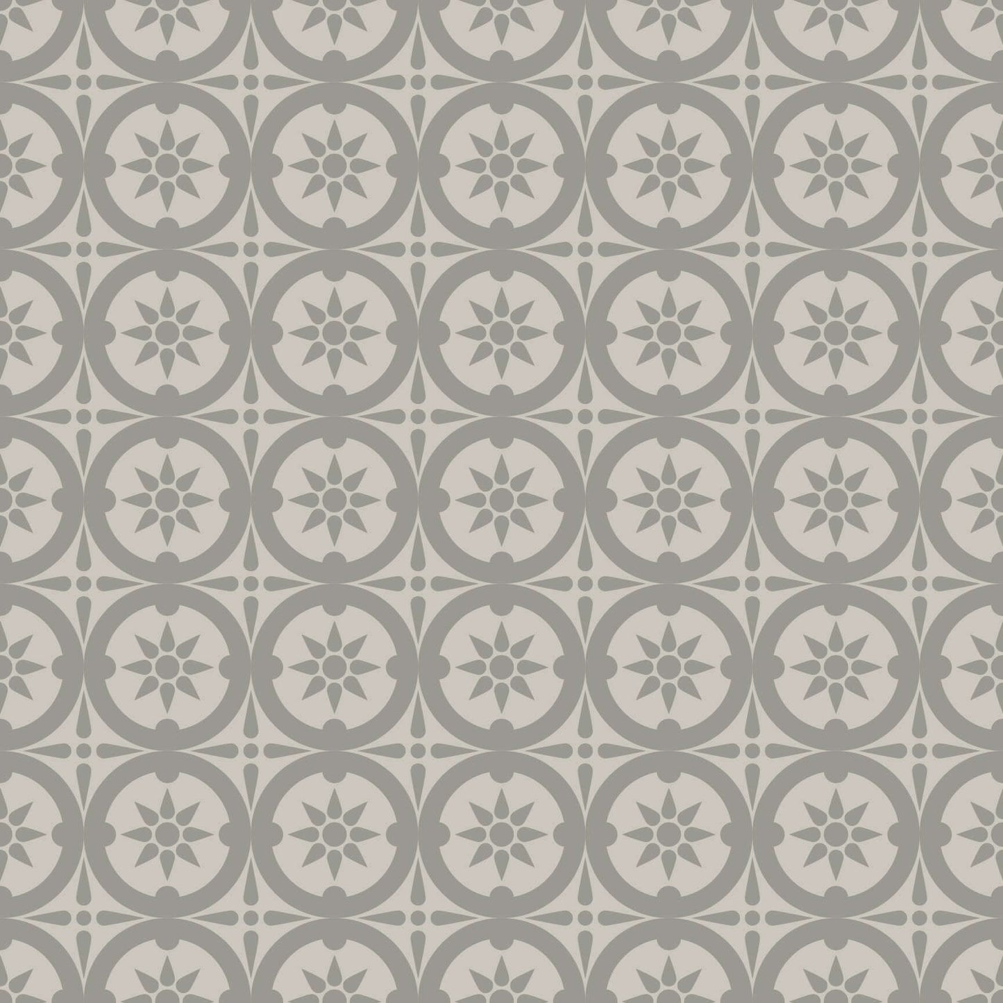 Mitchell Black Medallion Wallpaper Sample - Walnut