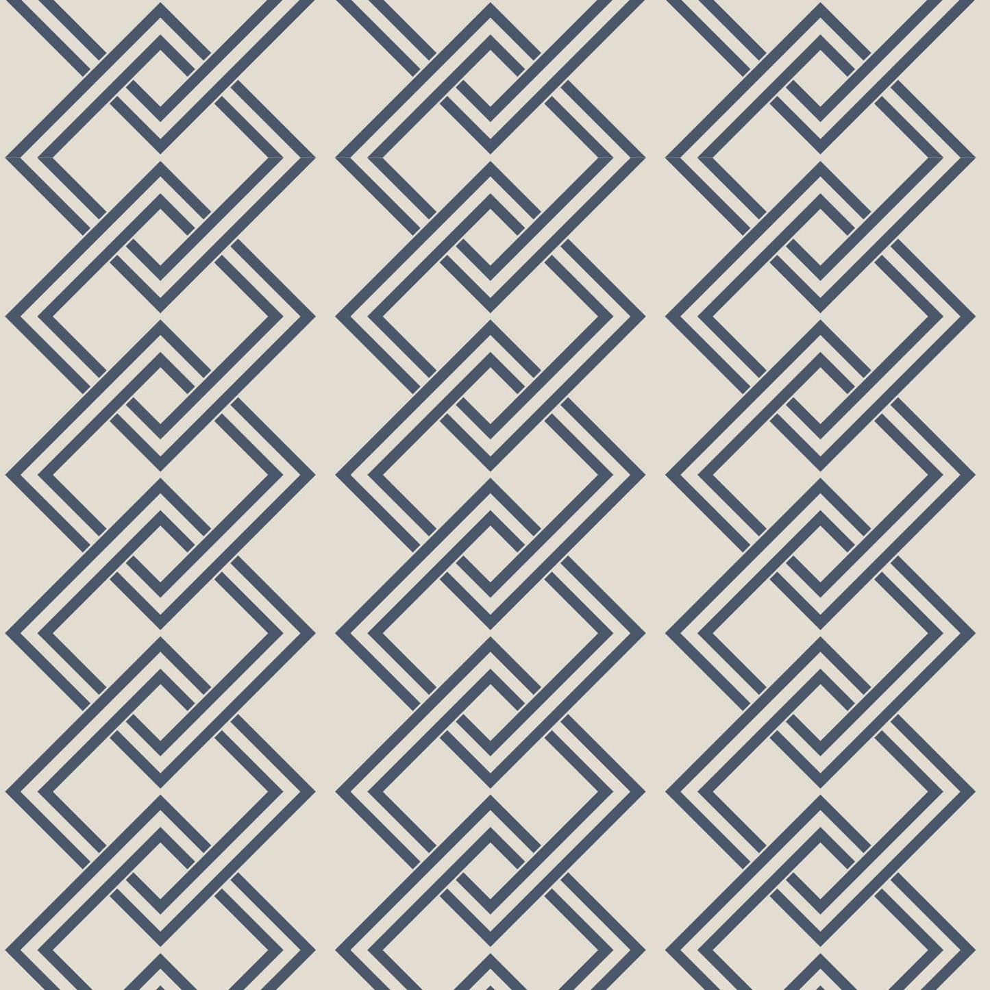 Mitchell Black Mod Block Wallpaper Sample - Oxford Blue