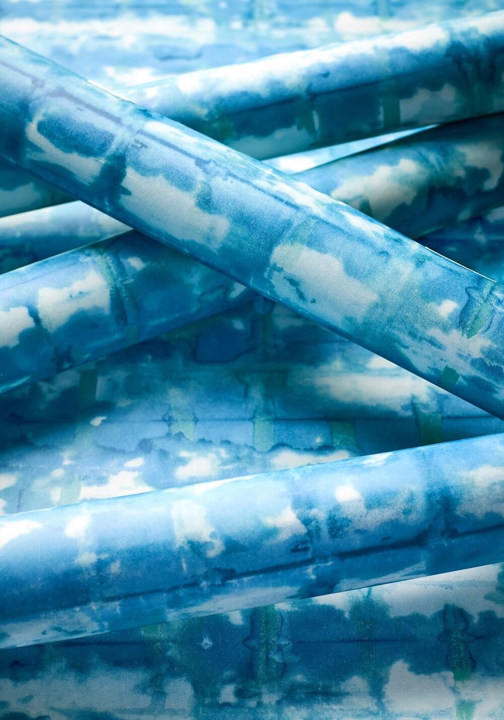 Thibaut Modern Resource Illusion Wallpaper Sample - Blue