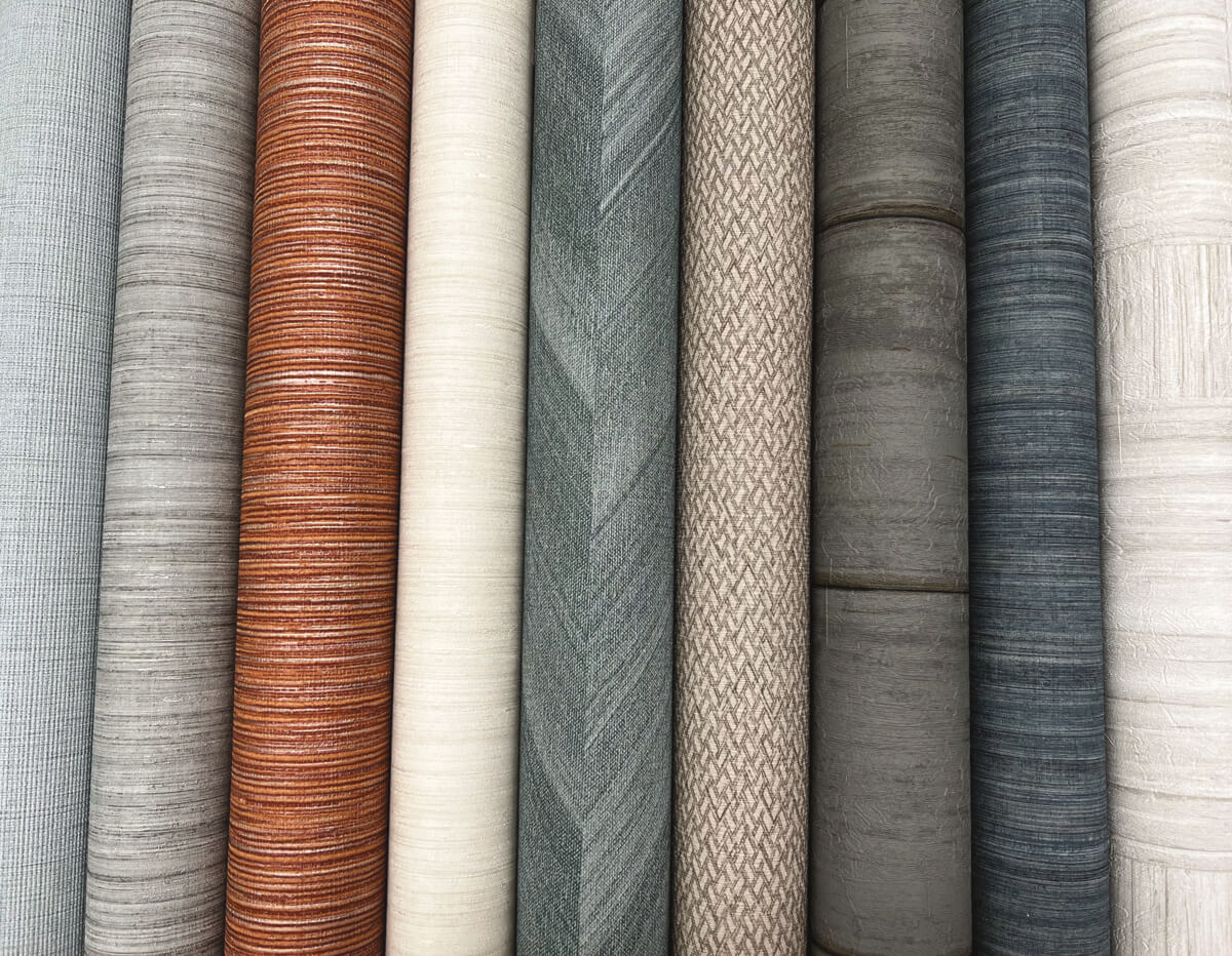 York Natural Digest Grass Roots Wallpaper Sample - Red Orange