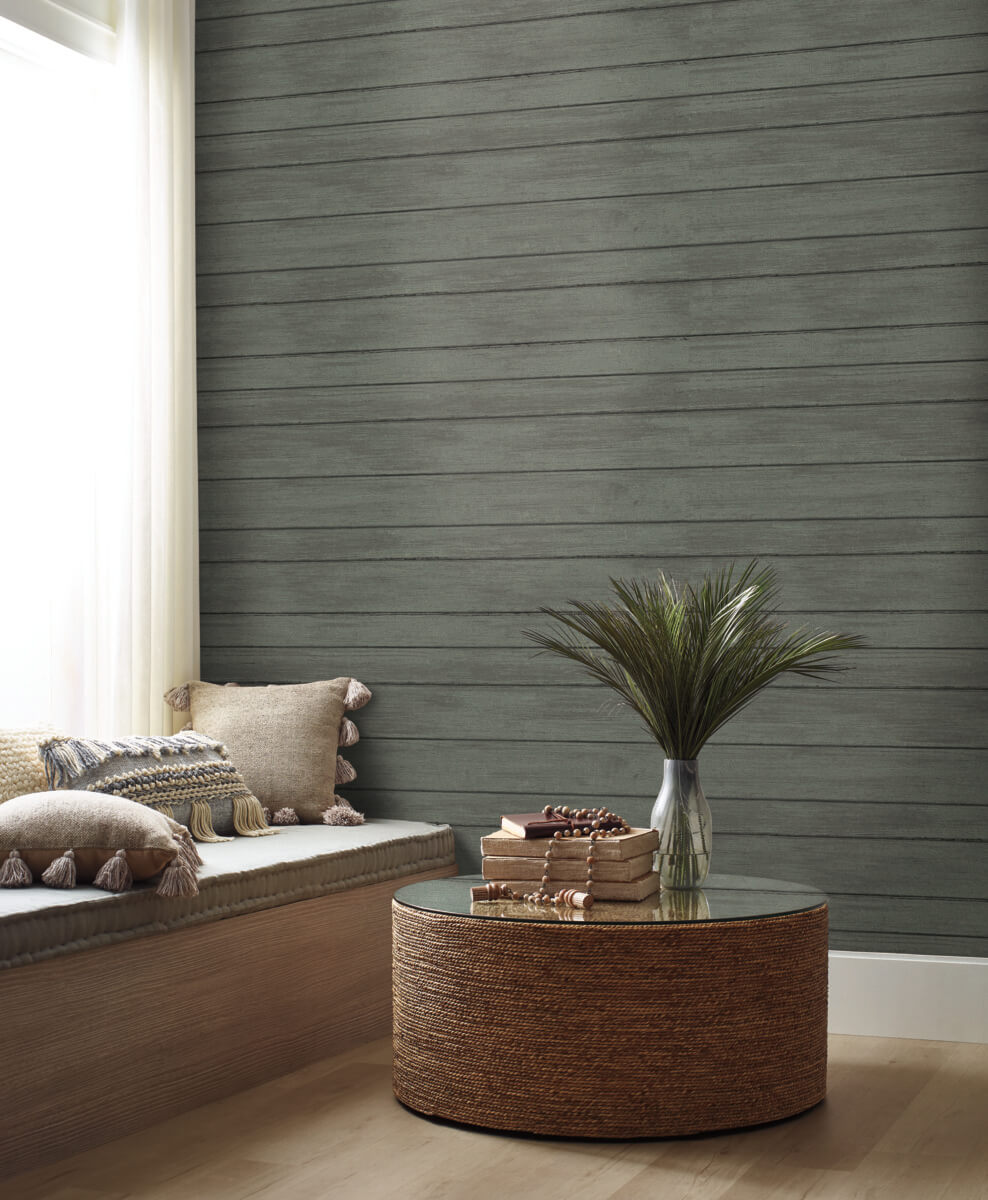 York Natural Digest Broad Side Wallpaper Sample - Black