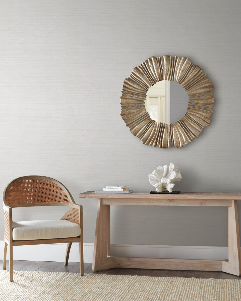 York Natural Digest Tasar Silk Wallpaper Sample - White