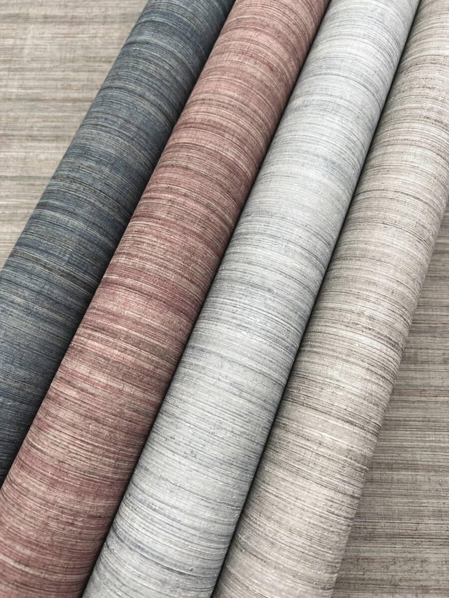 York Natural Digest Tasar Silk Wallpaper Sample - Purple