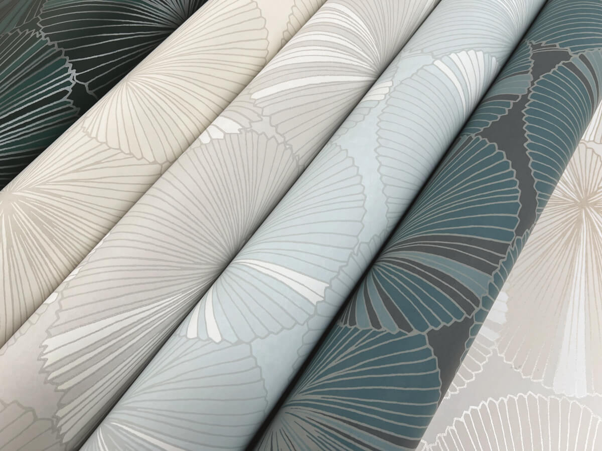 Candice Olson Natural Discovery Layered Lily Pads Wallpaper - Deep Green