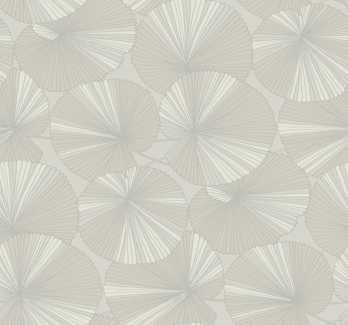 Candice Olson Natural Discovery Layered Lily Pads Wallpaper Sample - Grey