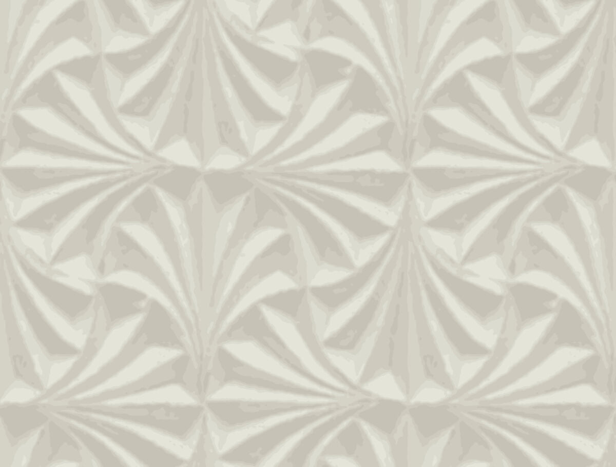 Candice Olson Natural Discovery Sculpted Fans Wallpaper - Taupe