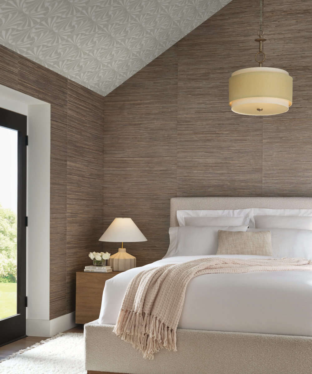 Candice Olson Natural Discovery Sculpted Fans Wallpaper - Taupe