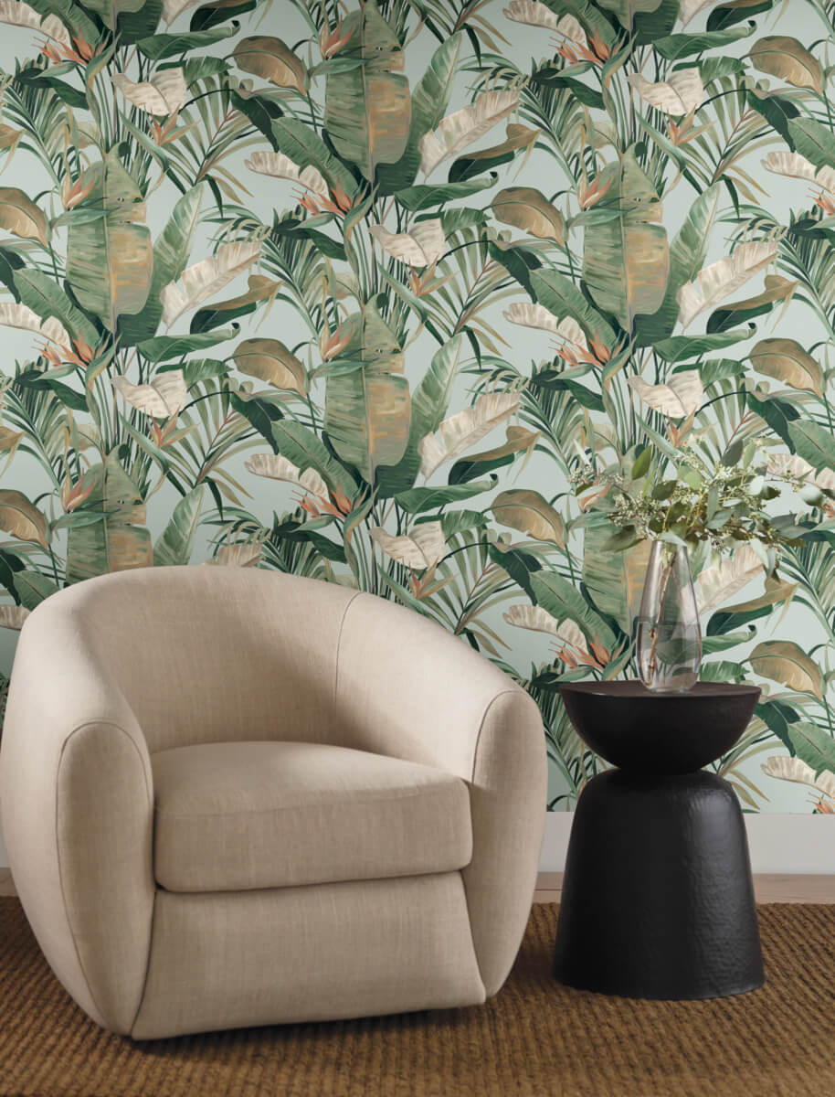 Candice Olson Natural Discovery Tropical Cabana Wallpaper Sample - Spa