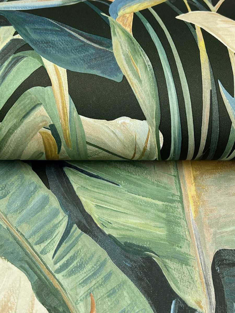 Candice Olson Natural Discovery Tropical Cabana Wallpaper Sample - Green