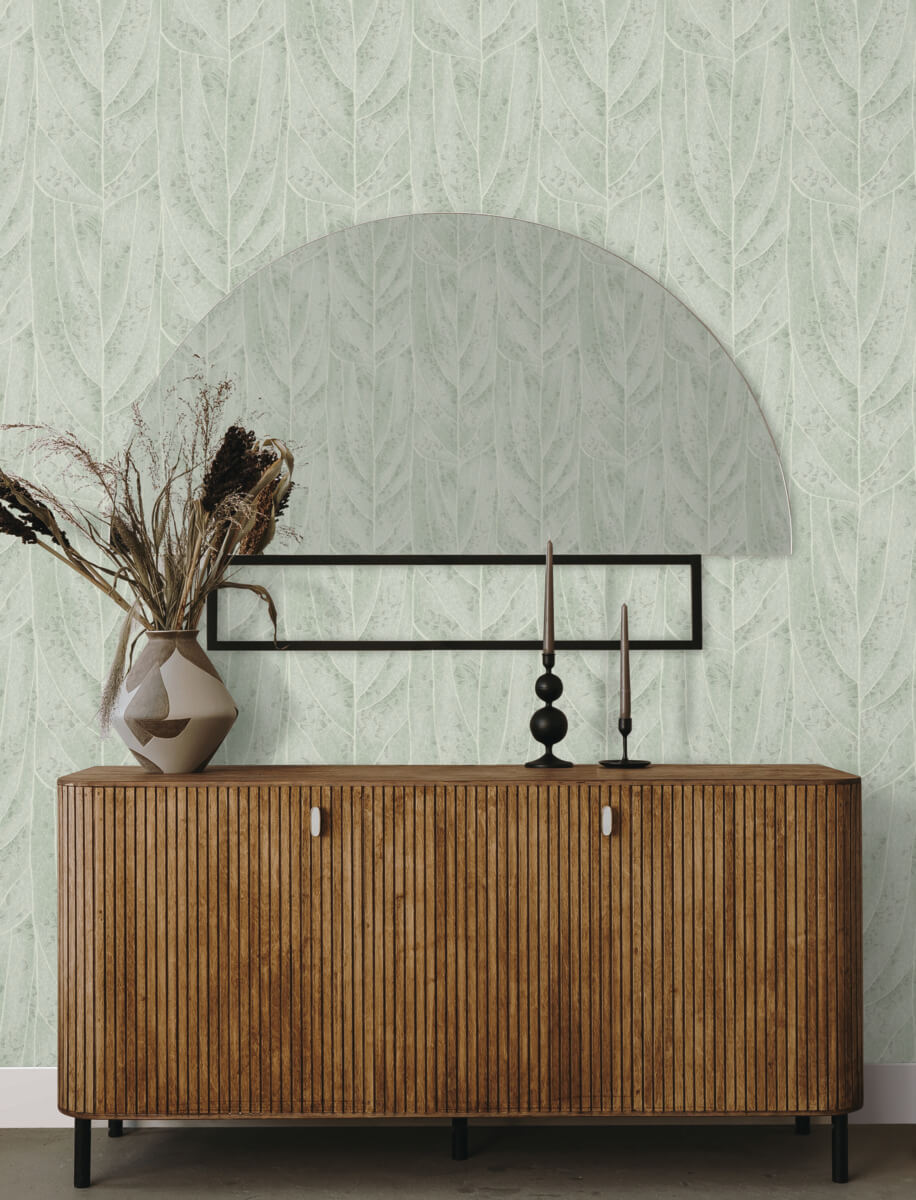 Candice Olson Natural Discovery Dicot Leaf Wallpaper - Spa