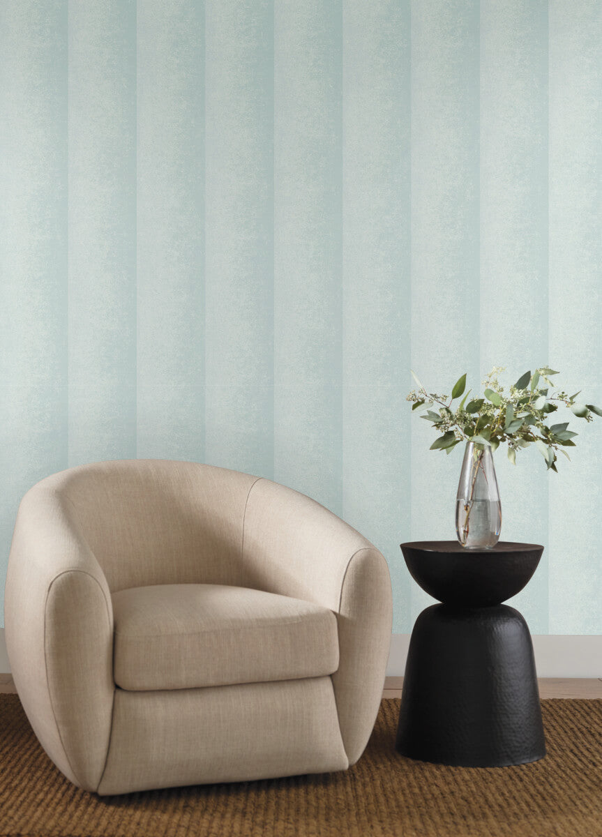 Candice Olson Natural Discovery Particle Stripe Wallpaper Sample - Blue