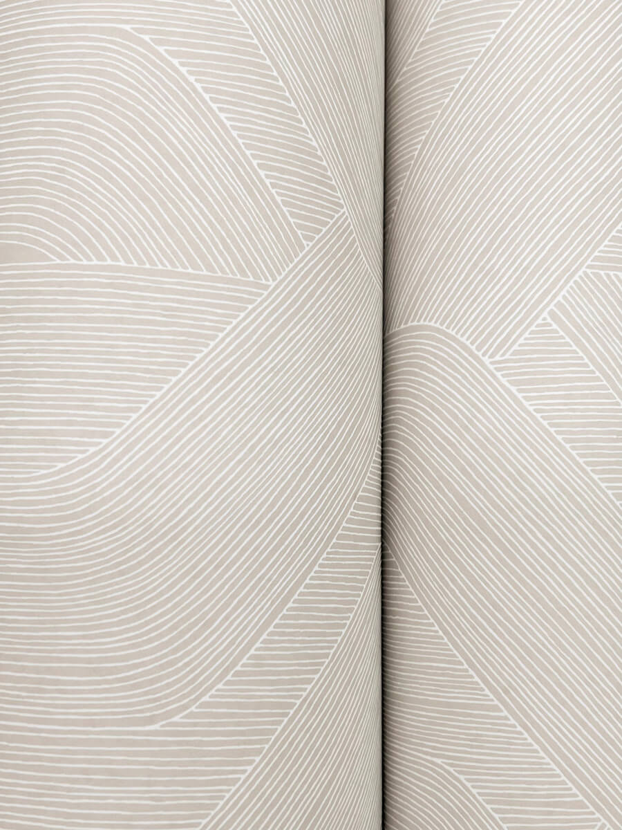 Candice Olson Natural Discovery Fine Line Geometric Wallpaper Sample - Taupe
