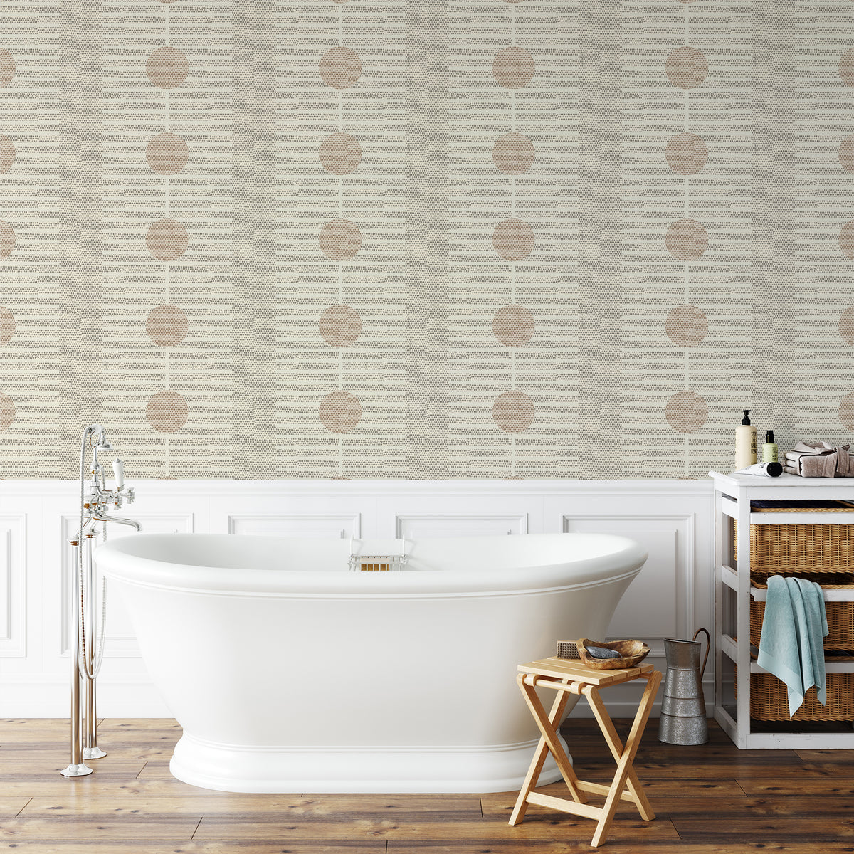 Mitchell Black Forbes Masters Nomalanga Wallpaper Sample - Linen