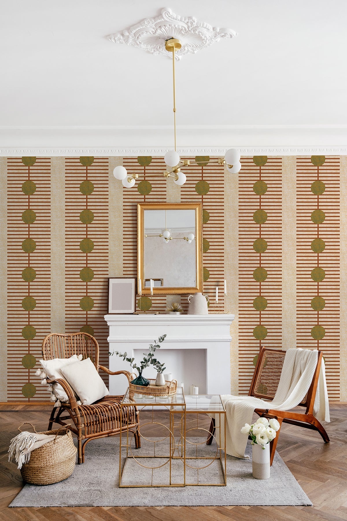 Mitchell Black Forbes Masters Nomalanga Wallpaper Sample - Terracotta
