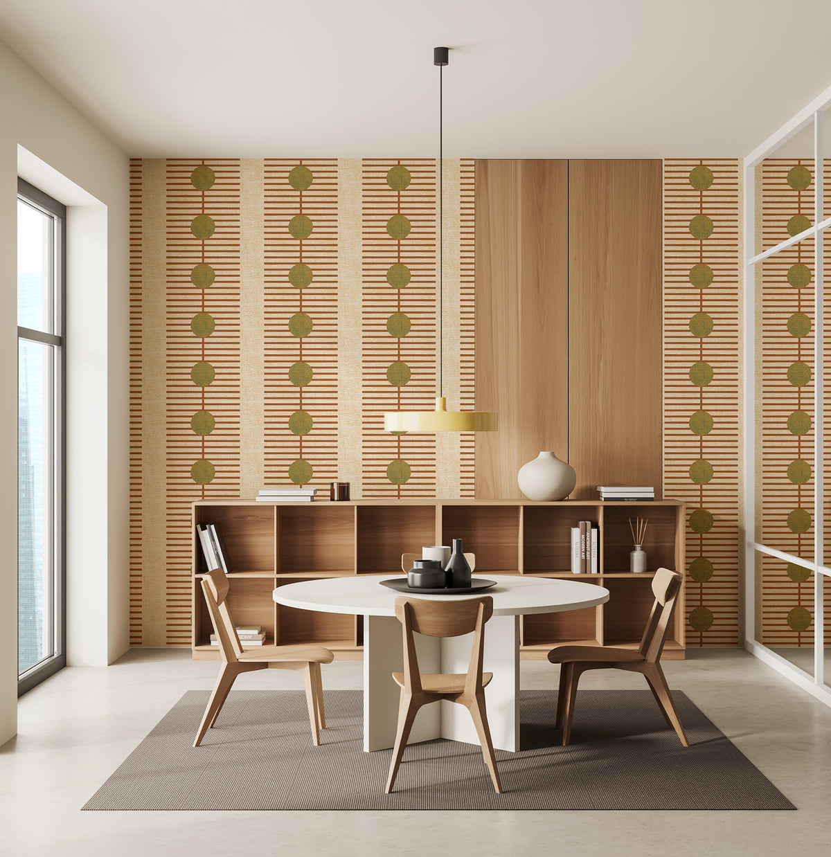 Mitchell Black Forbes Masters Nomalanga Wallpaper Sample - Terracotta