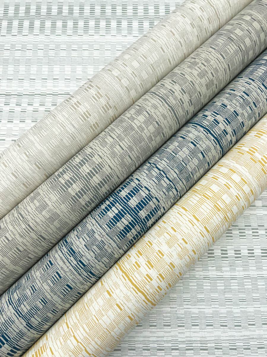 York New Origins Tapestry Stitch Wallpaper - Navy