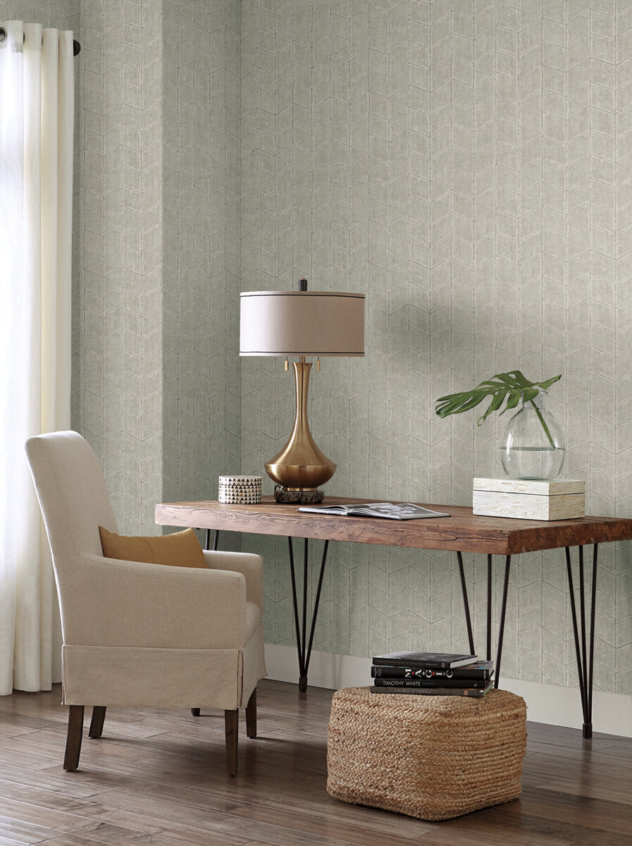 York New Origins Flatiron Geometric Wallpaper - Cement