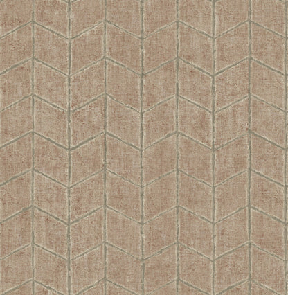 New Origins Flatiron Geometric Wallpaper - Brick