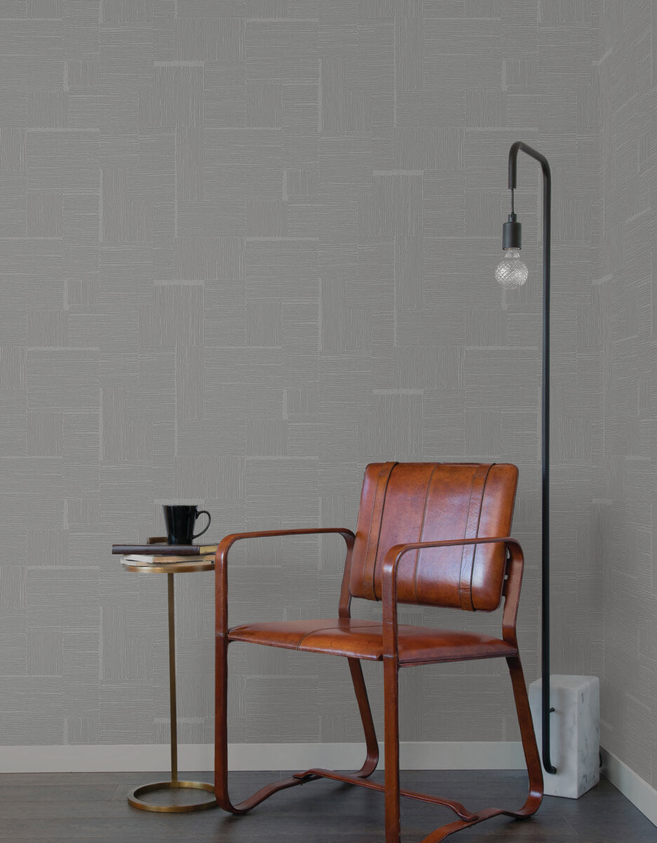 York New Origins Contour Wallpaper - Gunmetal