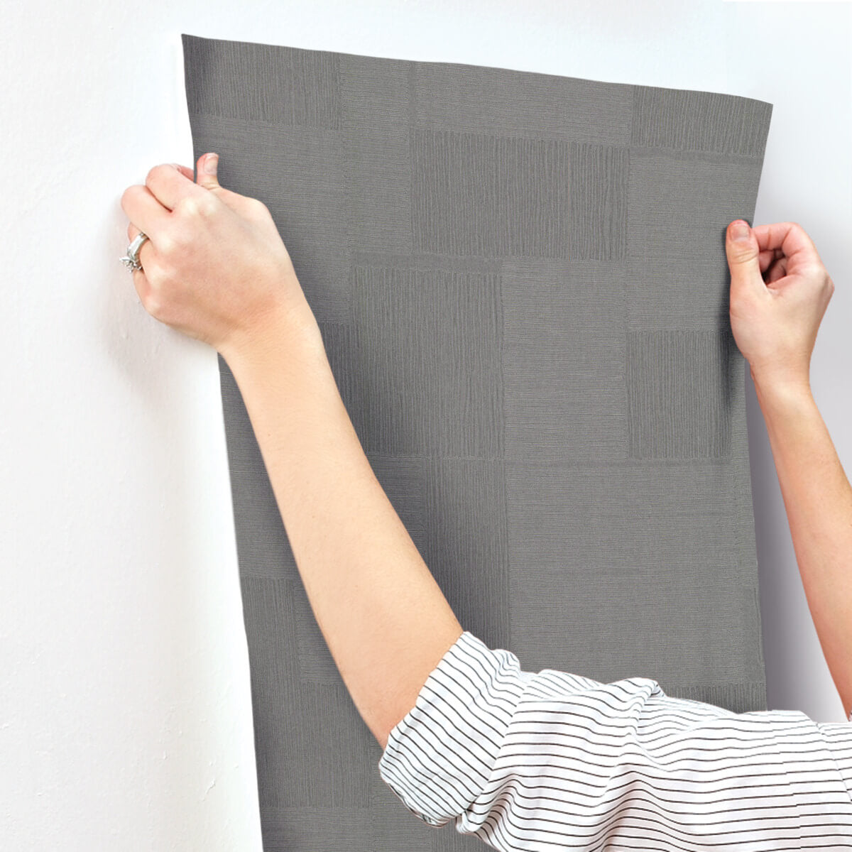 York New Origins Contour Wallpaper - Gunmetal