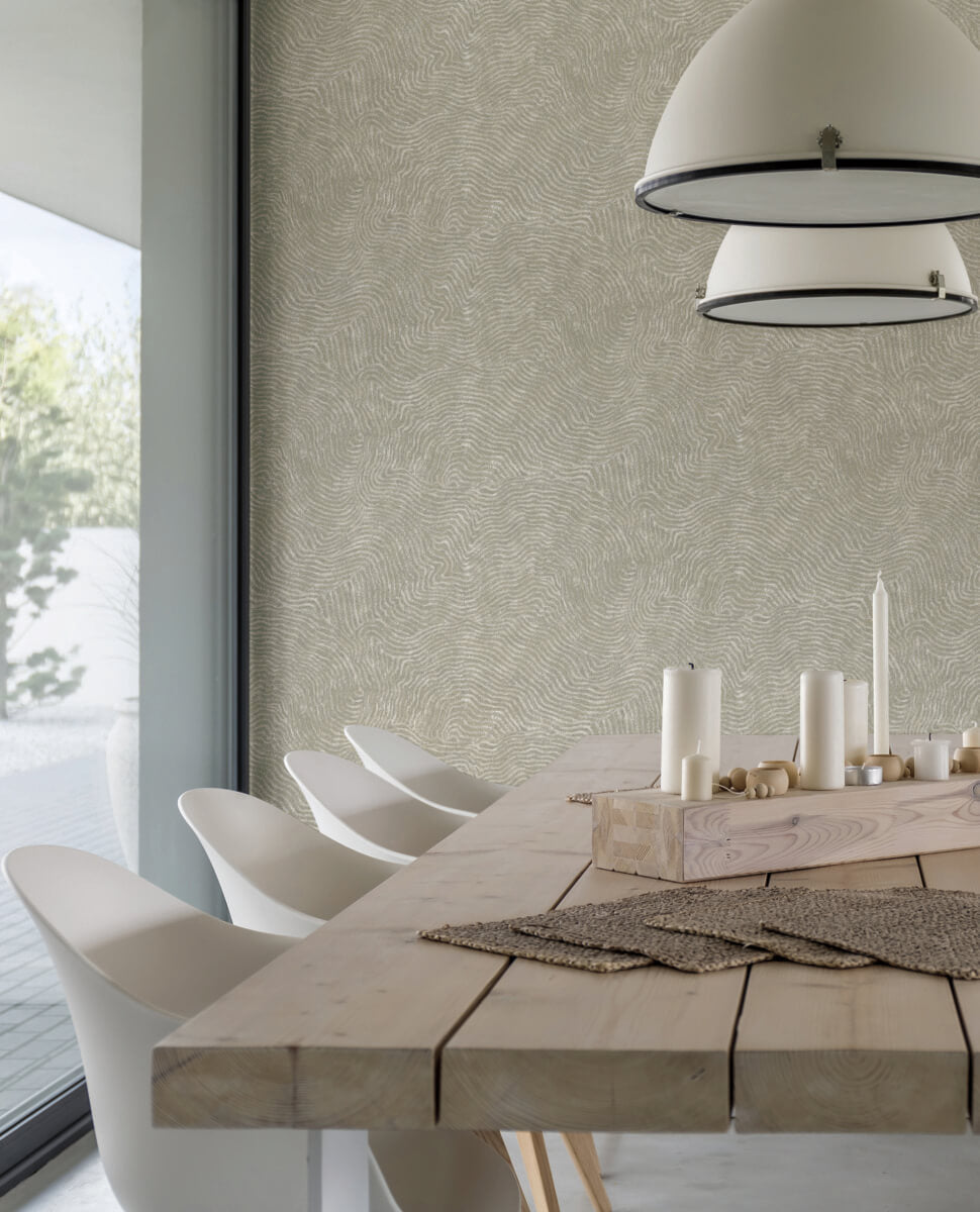 York New Origins Modern Wood Wallpaper Sample - Taupe