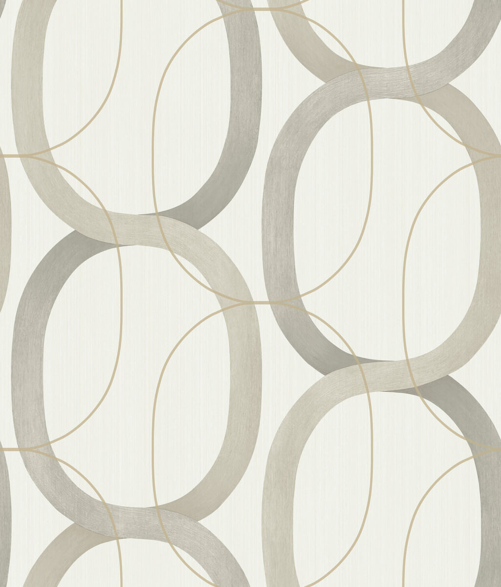 Candice Olson Modern Nature Interlock Wallpaper - Taupe