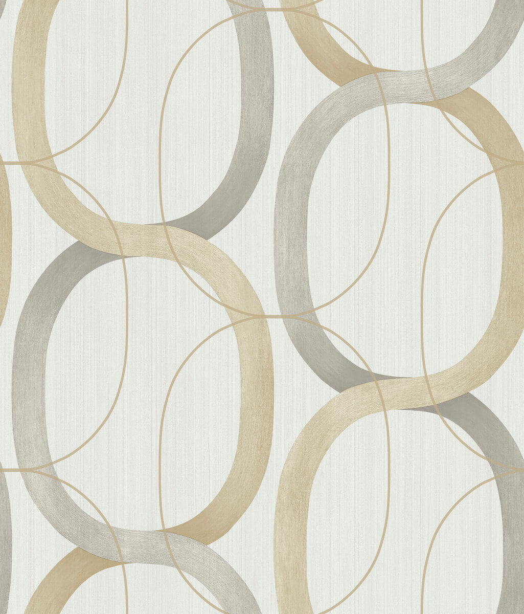 Candice Olson Modern Nature Interlock Wallpaper Sample - Dark Taupe
