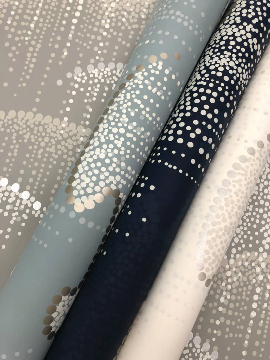 Candice Olson Modern Nature Moonlight Pearls Wallpaper - Navy