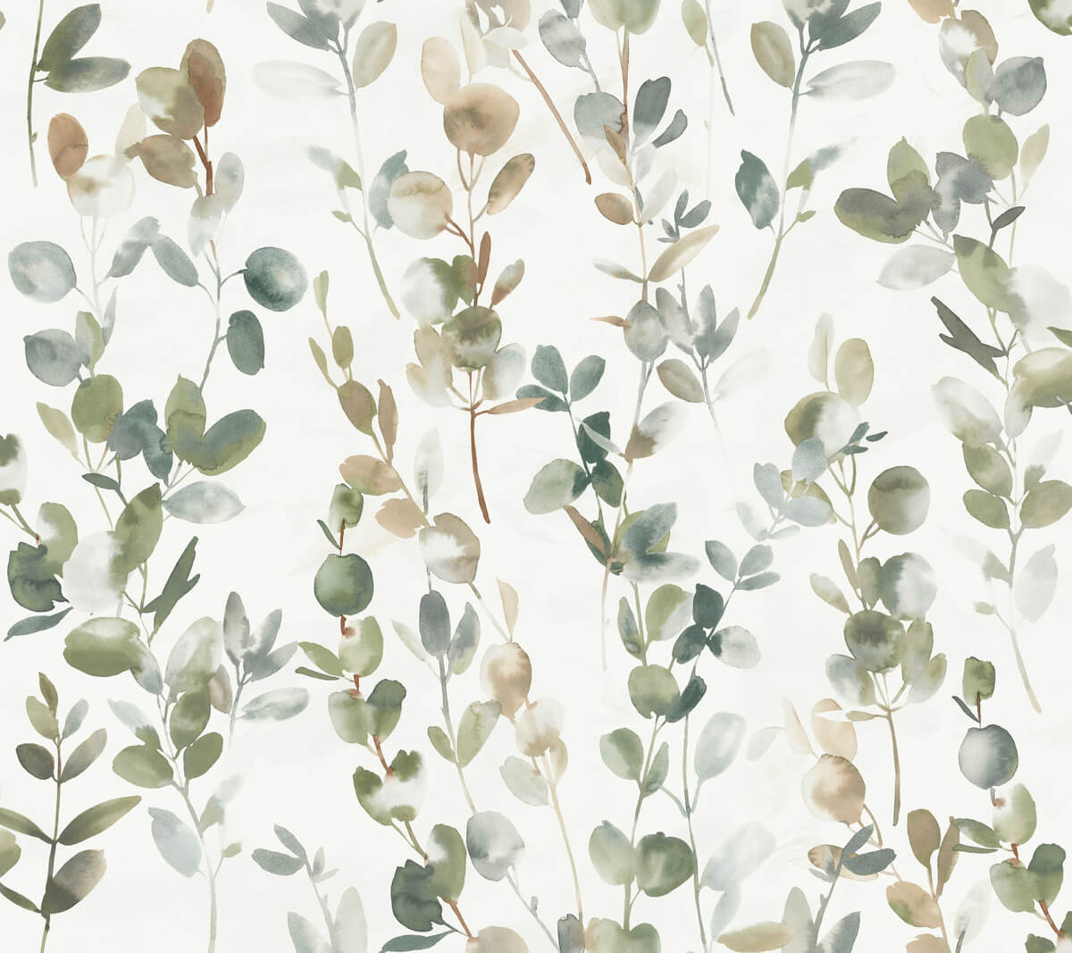 Candice Olson Modern Nature Joyful Eucalyptus Wallpaper Sample - Green