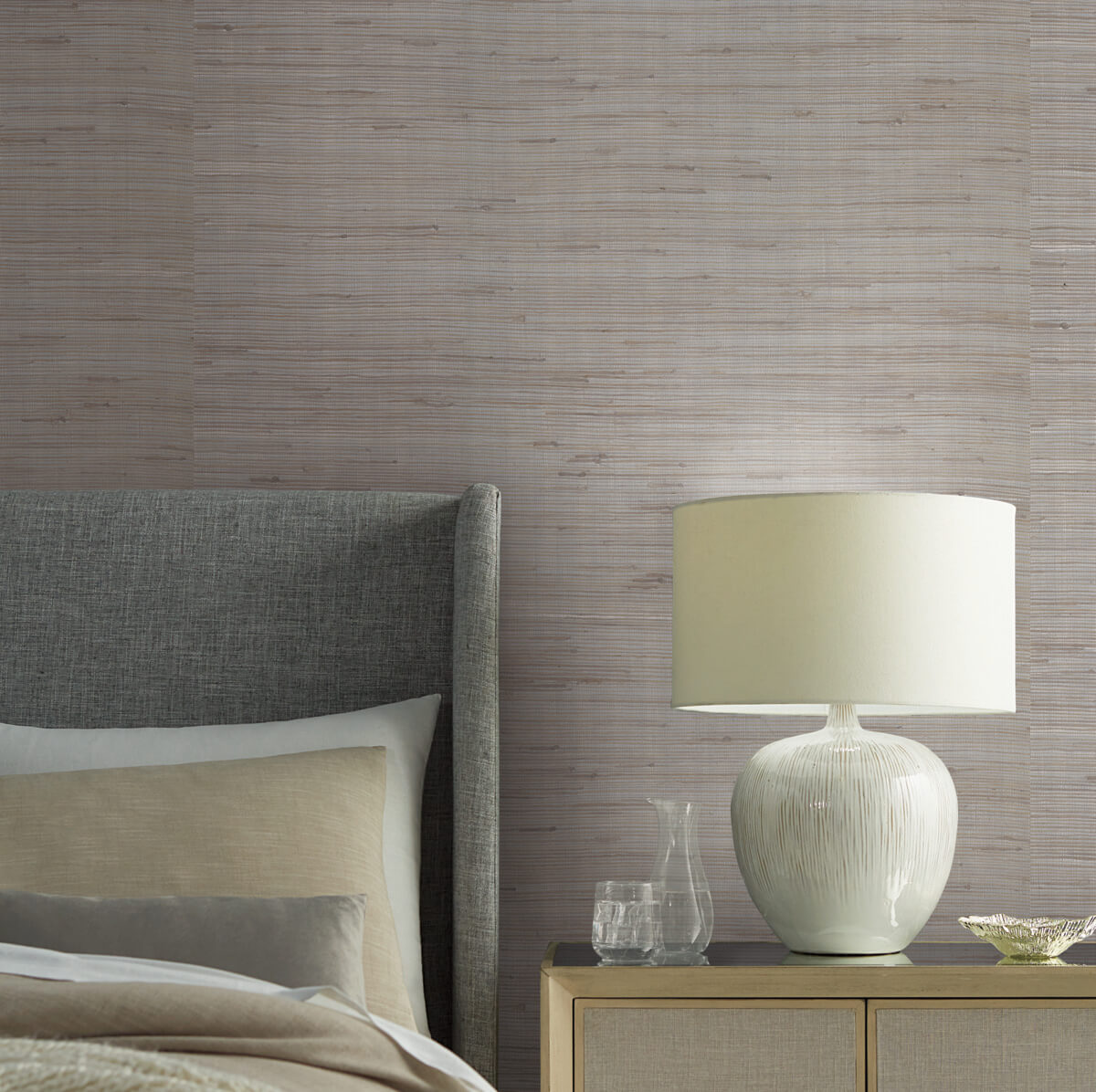 Candice Olson Modern Nature Metallic Jute Wallpaper - Gray