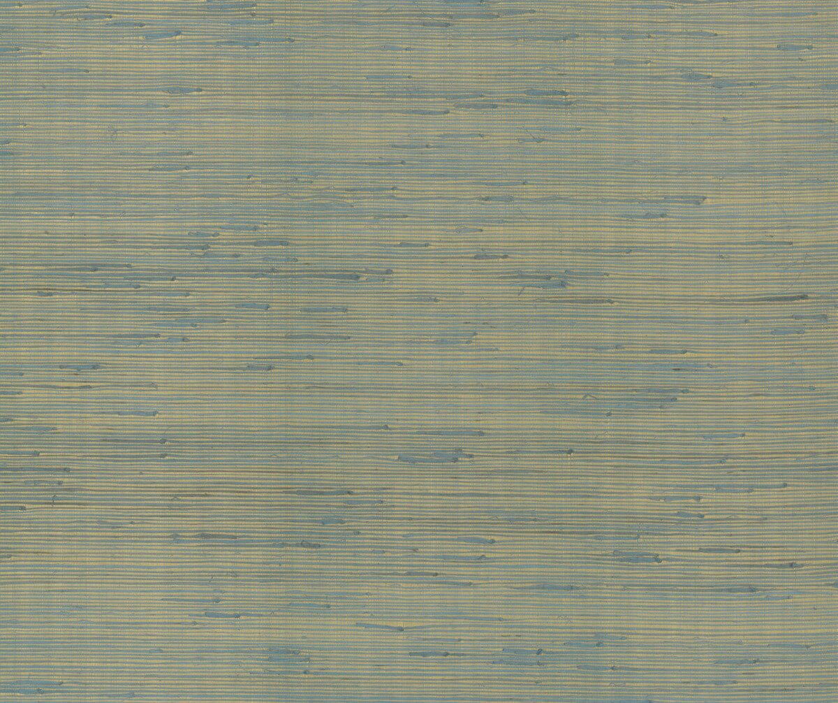 Candice Olson Modern Nature Metallic Jute Wallpaper Sample - Blue & Gold