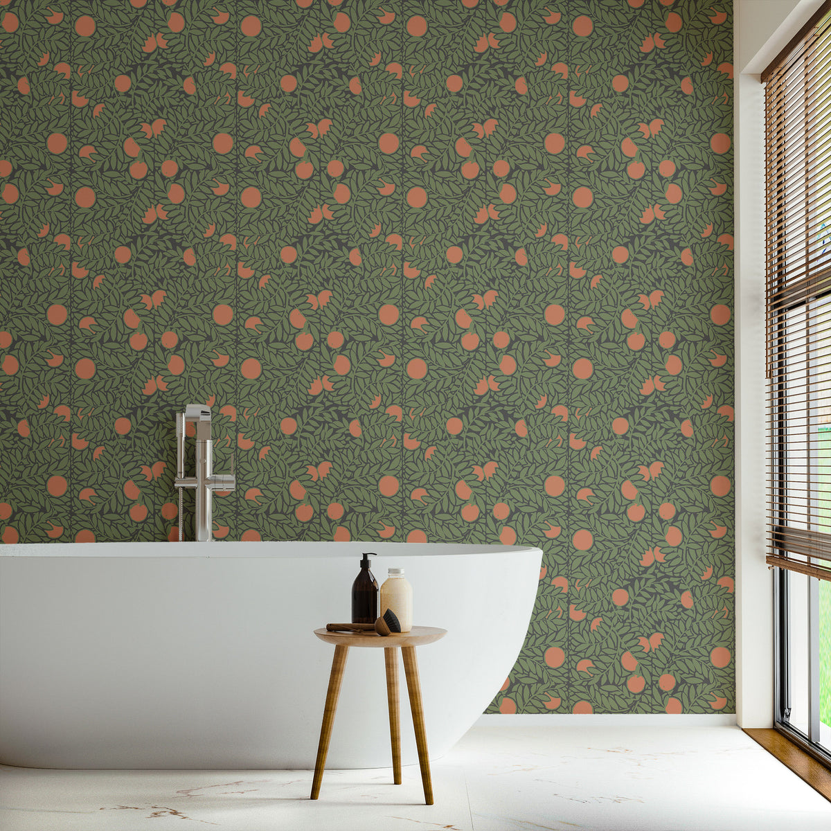 Mitchell Black The Signature Collection Orange Grove Wallpaper Sample - Forest