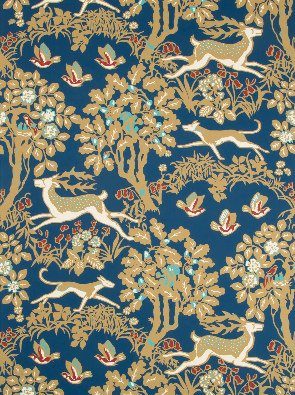 Lee Jofa Mille Fleur Wallpaper - Navy
