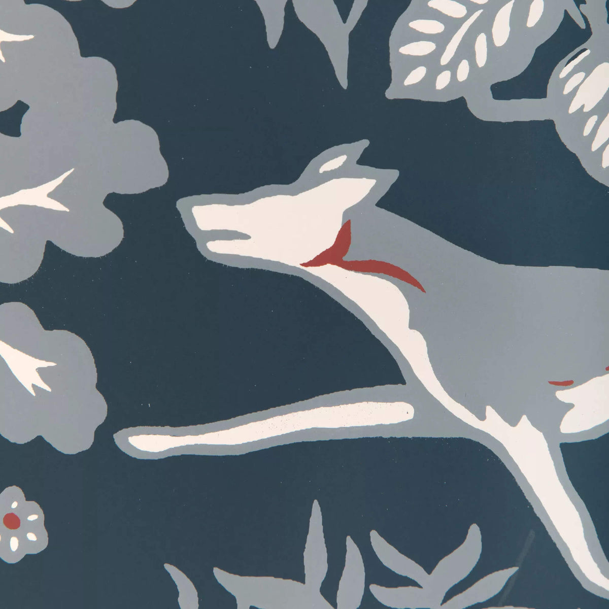 Lee Jofa Mille Fleur Wallpaper Sample - Denim