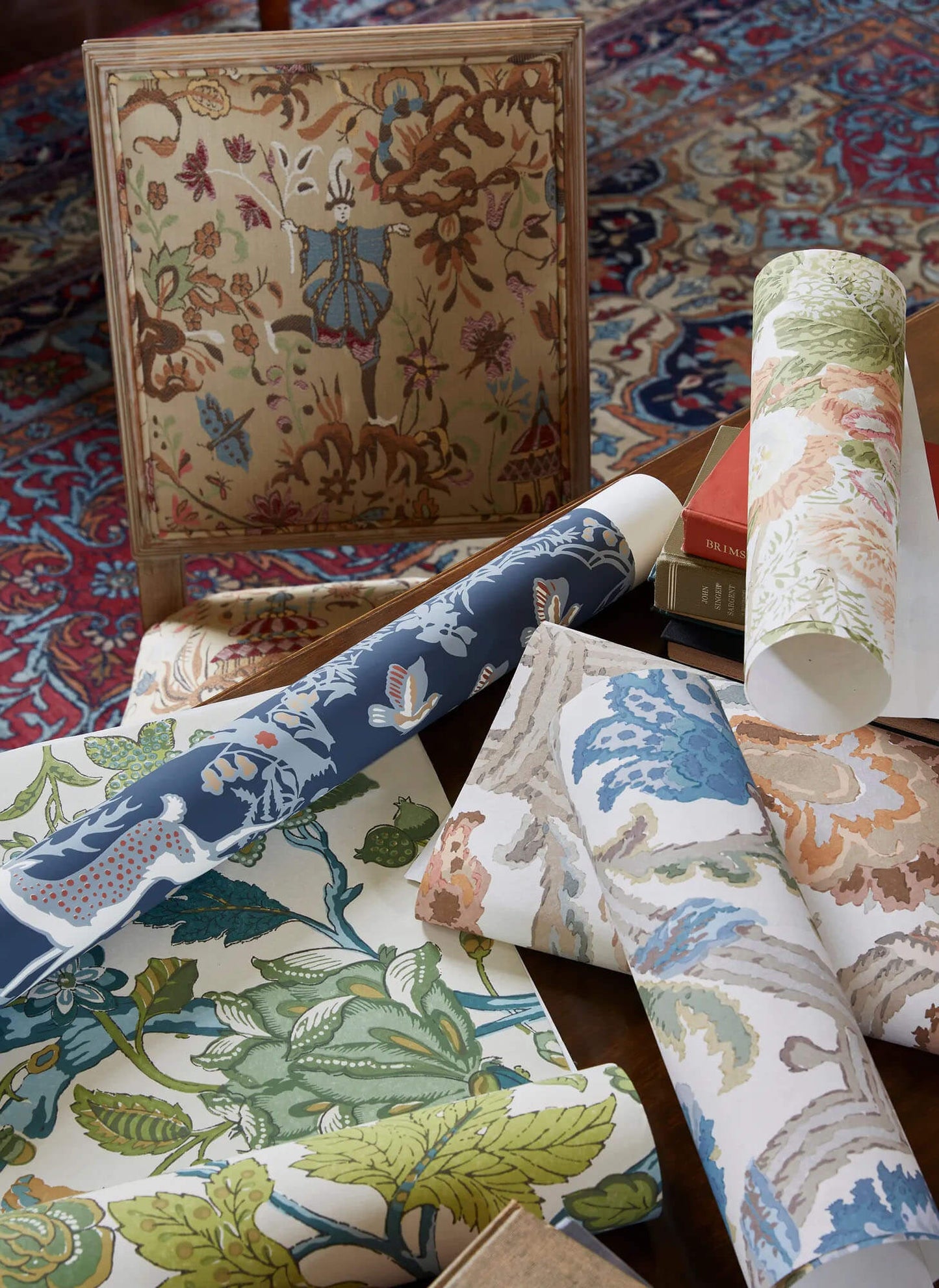 Lee Jofa Chinese Peony Wallpaper - Blue