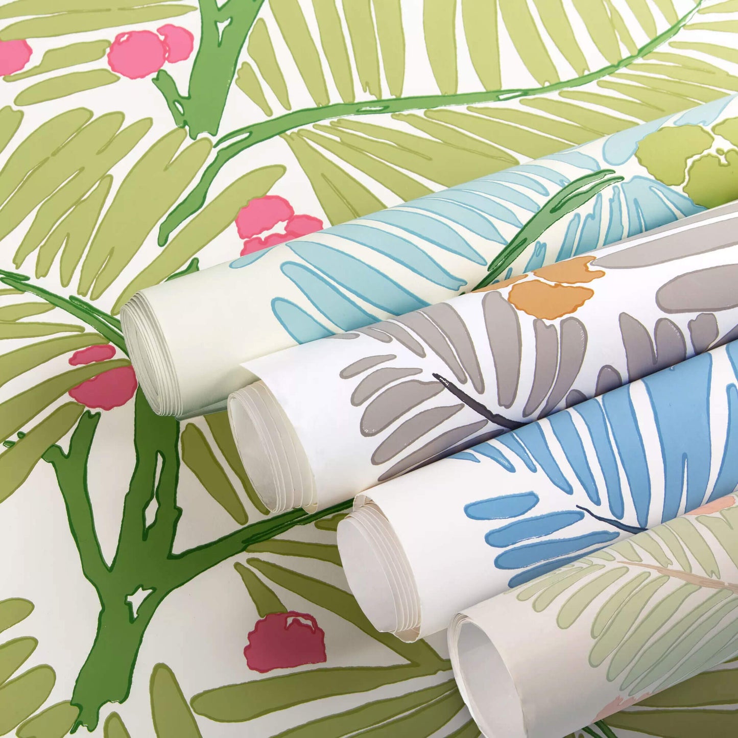 Brunschwig & Fils Majorelle Palmar Wallpaper - Lake