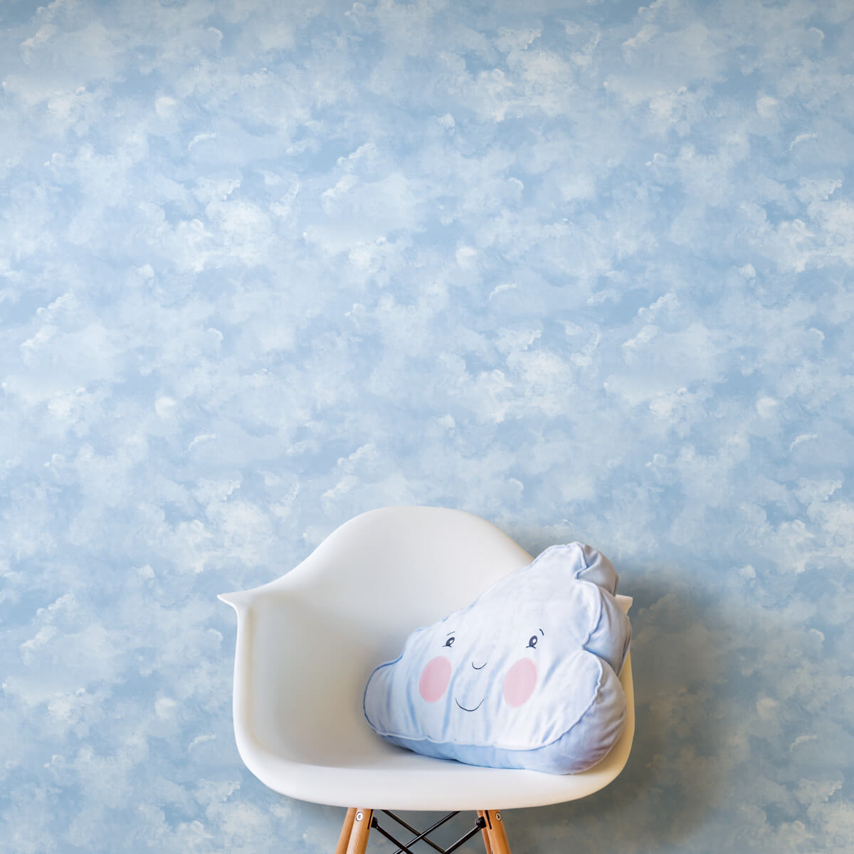 York Atrium Clouds Peel & Stick Wallpaper - Blue