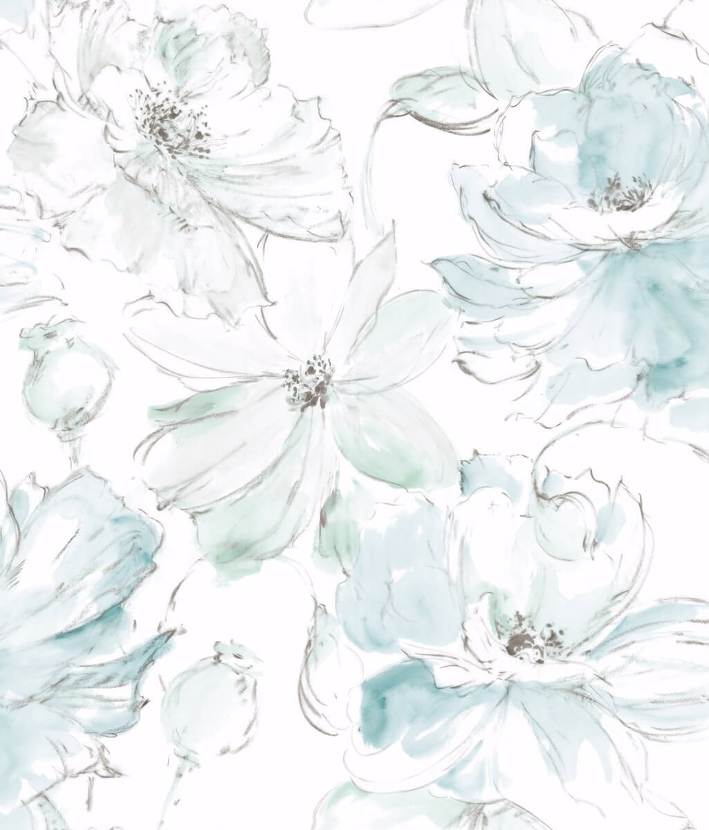 York Watercolor Botanicals Collection Peel & Stick Wallpaper - SAMPLE