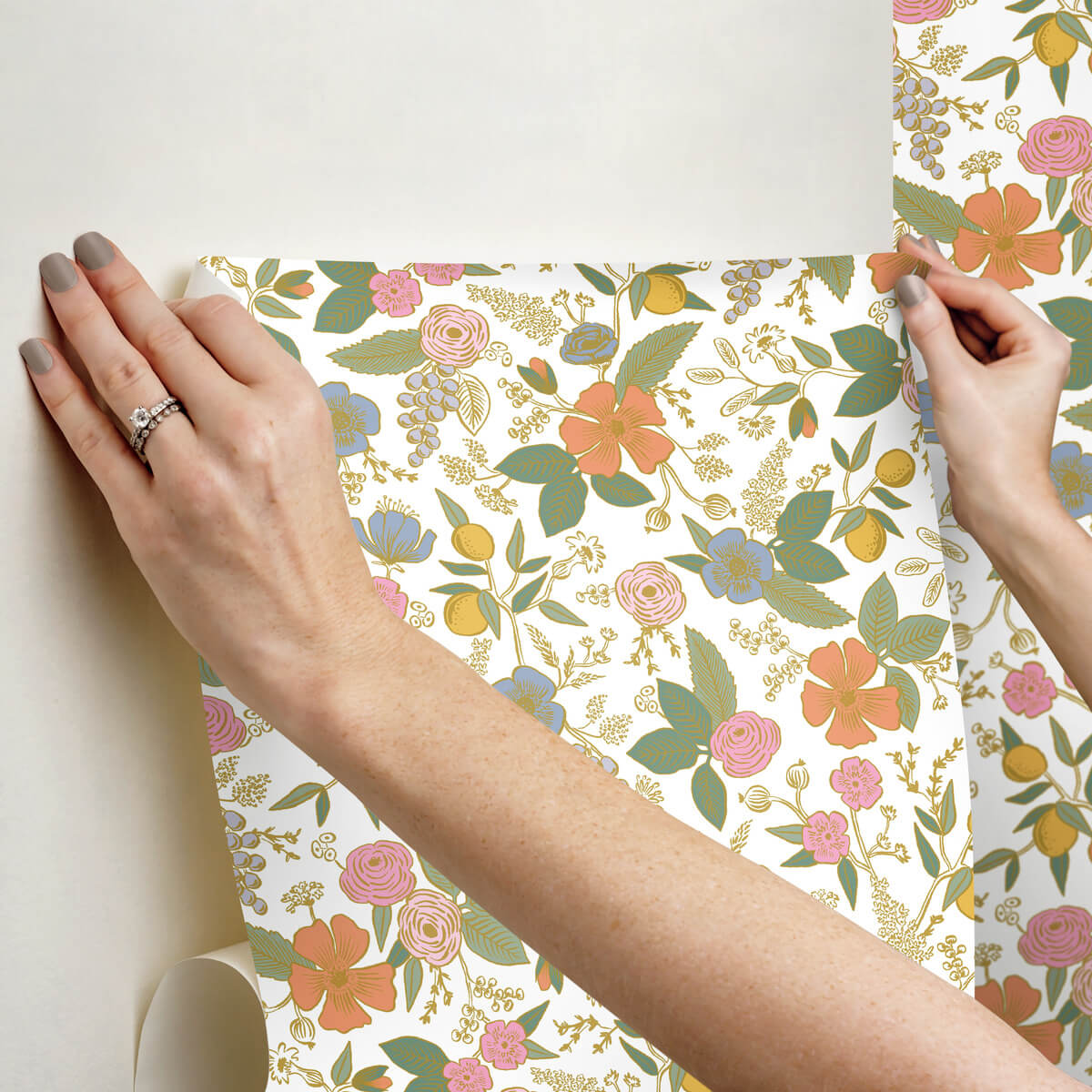Rifle Paper Co. Colette Peel & Stick Wallpaper - Rose Multi