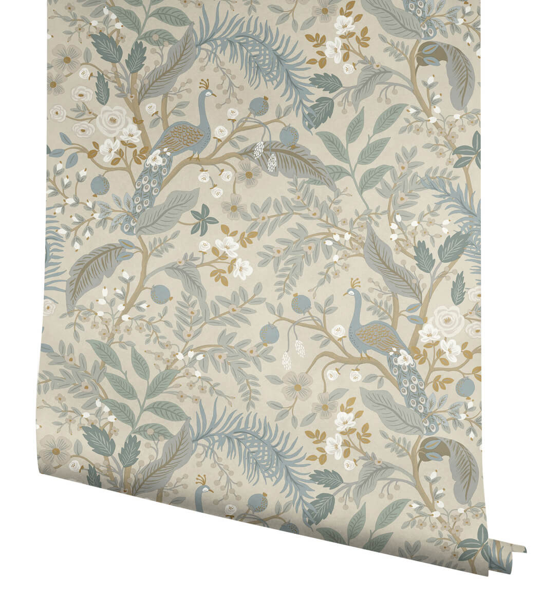 Rifle Paper Co. Third Edition Peacock Garden Peel & Stick Wallpaper - Linen