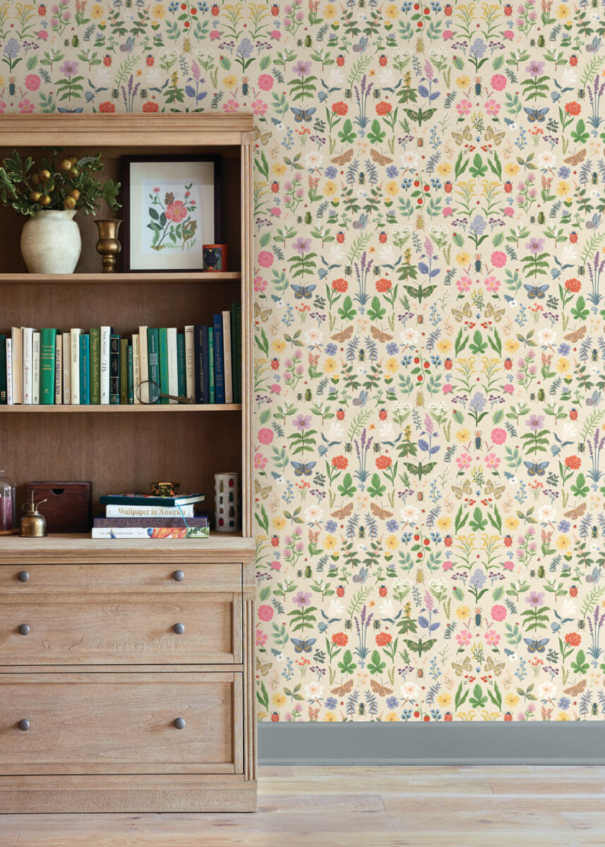 Rifle Paper Co. Curio Peel & Stick Wallpaper Sample - Cream