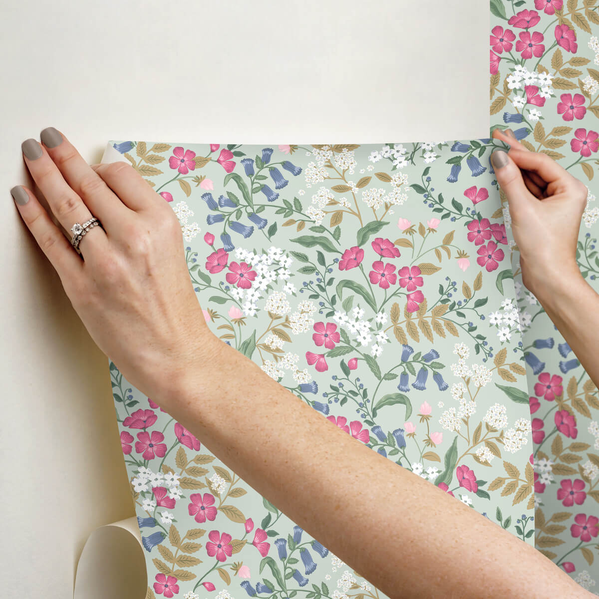 Rifle Paper Co. Sweetbrier Peel & Stick Wallpaper Sample - Mint