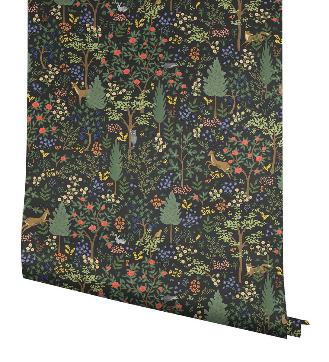 Rifle Paper Co. Third Edition Woodland Peel & Stick Wallpaper - Black