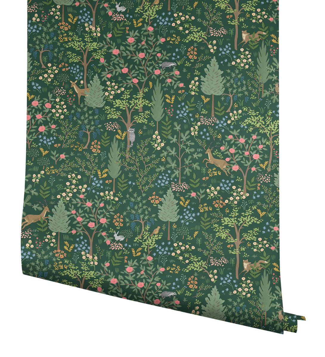 Rifle Paper Co. Woodland Peel & Stick Wallpaper Sample - Emerald