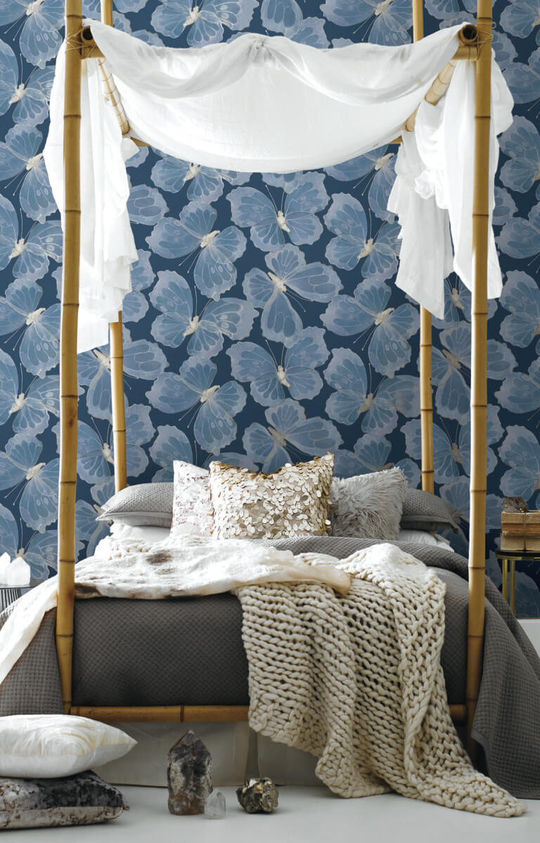 Aviva Stanoff Monarch Peel & Stick Wallpaper Sample - Pewter