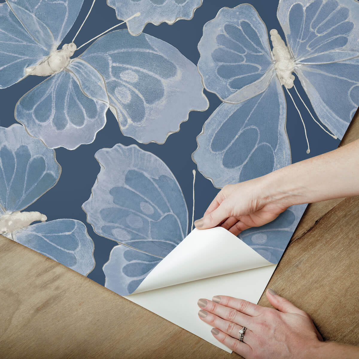 Aviva Stanoff Monarch Peel & Stick Wallpaper Sample - Pewter